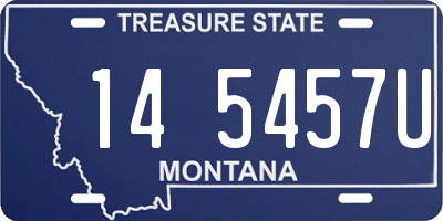 MT license plate 145457U