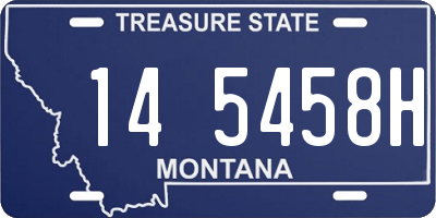 MT license plate 145458H