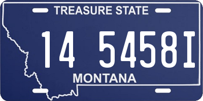 MT license plate 145458I
