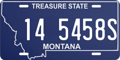 MT license plate 145458S