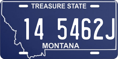 MT license plate 145462J