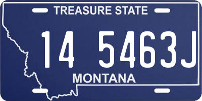 MT license plate 145463J