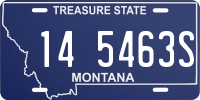 MT license plate 145463S