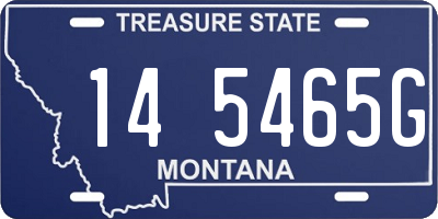 MT license plate 145465G