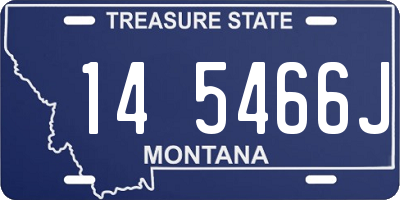 MT license plate 145466J