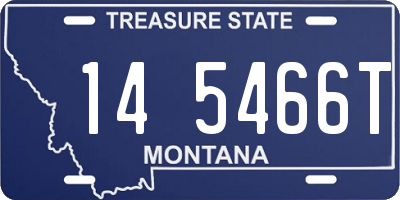 MT license plate 145466T