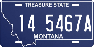 MT license plate 145467A