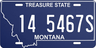 MT license plate 145467S
