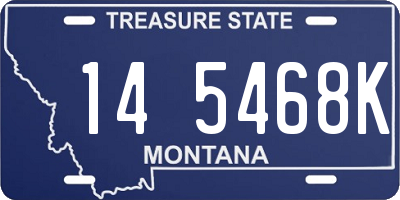MT license plate 145468K