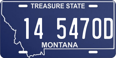 MT license plate 145470D