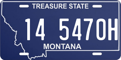 MT license plate 145470H