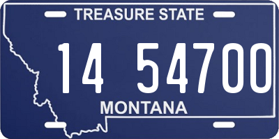 MT license plate 145470O