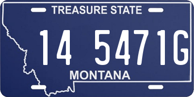 MT license plate 145471G