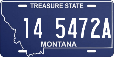 MT license plate 145472A