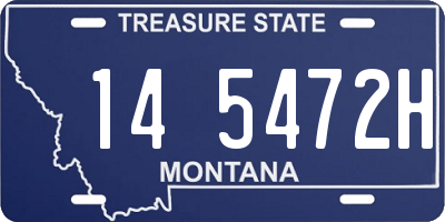 MT license plate 145472H