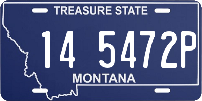 MT license plate 145472P