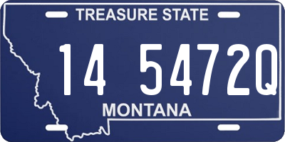 MT license plate 145472Q