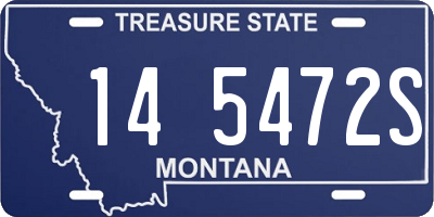 MT license plate 145472S