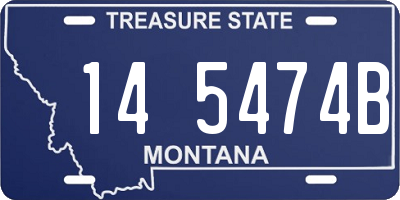 MT license plate 145474B