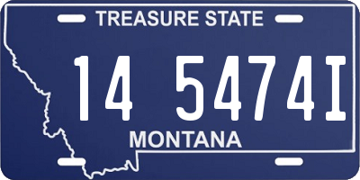 MT license plate 145474I
