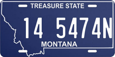 MT license plate 145474N