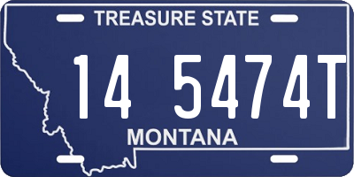 MT license plate 145474T