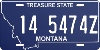 MT license plate 145474Z