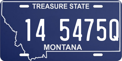 MT license plate 145475Q