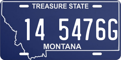 MT license plate 145476G
