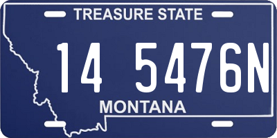 MT license plate 145476N