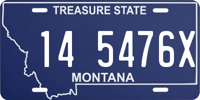 MT license plate 145476X