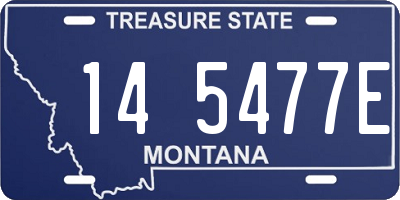 MT license plate 145477E