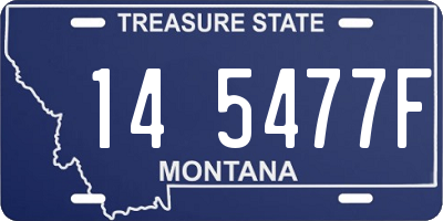 MT license plate 145477F
