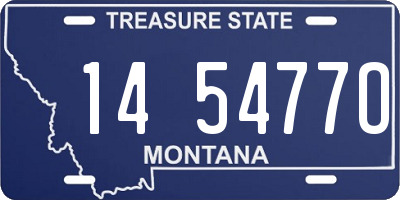 MT license plate 145477O