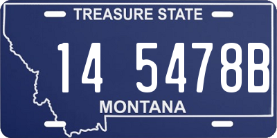 MT license plate 145478B