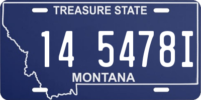 MT license plate 145478I
