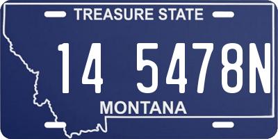 MT license plate 145478N
