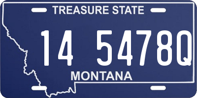MT license plate 145478Q