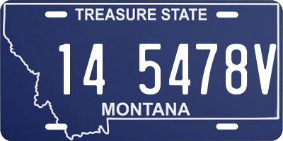 MT license plate 145478V