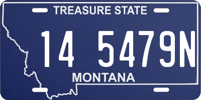MT license plate 145479N