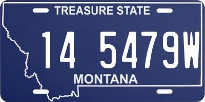 MT license plate 145479W