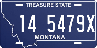 MT license plate 145479X