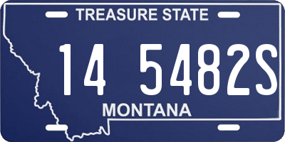 MT license plate 145482S