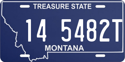 MT license plate 145482T