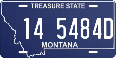 MT license plate 145484D