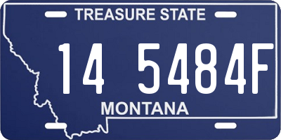 MT license plate 145484F