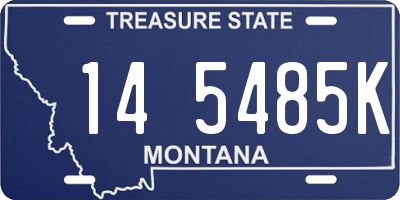 MT license plate 145485K