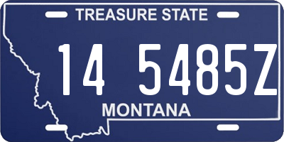 MT license plate 145485Z