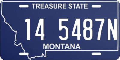 MT license plate 145487N