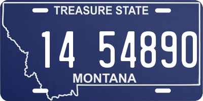 MT license plate 145489O